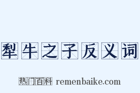 犁牛之子反义词是什么意思的图片